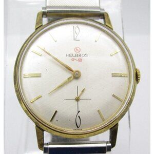 Vtg Men's Helbros Hand Wind WR Analog 35mm Dial Round Watch (G60)
